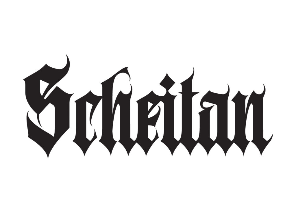 Scheitan logo, gothic rock music logo